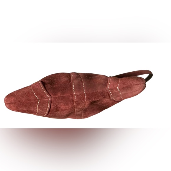 Vintage Coach Burgundy Suede Bag Good Used Condition - Picture 6 of 7